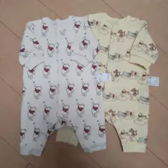 【ユニクロ】くまのプーさんコレクション キルトカバーオール（長袖）2枚セット