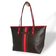 COACH コーチ トートバッグ ワンショルダーバッグ シグネチャー ストライプ