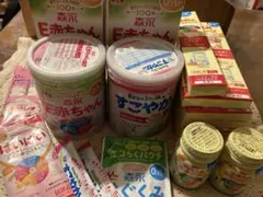 BeanStalkすこやか 、森永E赤ちゃん、ほほえみ粉ミルクセット など