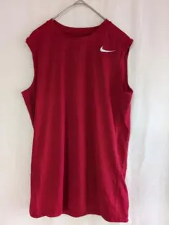 NIKE タンクトップ ノースリーブ 無地 XL 赤 ポリエステル ランニングのサムネイル