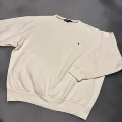 90S　POLOラルフローレン　ワンポイントスウェット　L