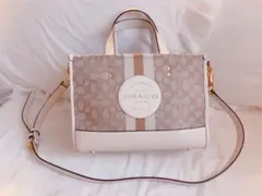 COACH コーチ　デンプシー キャリーオール シグネチャージャガード