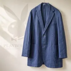 PLAYBOY 麻100% サマージャケット 紺 LLのサムネイル
