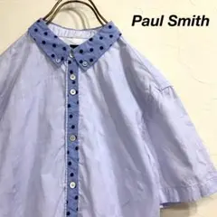 Paul Smith　白×黒ドット　長袖シャツブラウス　XＬ Paul Smith 白×黒ドット 長袖シャツブラウス XL - メルカリ