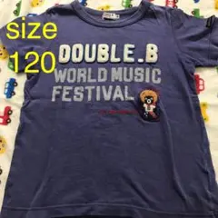 〠1210☆ダブルB シャツ アフロくま ファンキーベア ☆中古 ☆１２０