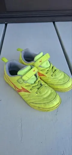 21cm MIZUNO モナルシーダネオ トレーニングシューズ　蛍光イエロー