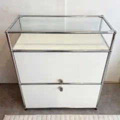 美品】 純正品 USMハラー 1列3段 ライトグレー ガラス天板 - メルカリ