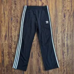 adidas アディダス 3ライン トラックパンツ トレフォイルロゴ 刺繍 黒