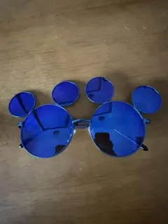 ミッキーマウス型 青いサングラス