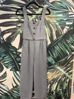 新品サロペット オールインワン M ブルー ワイドパンツ 3way 美シルエット