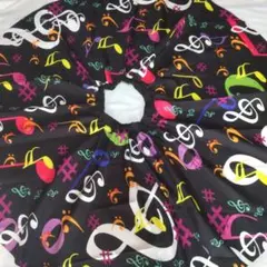 音楽記号プリント サーキュラースカート全円形62cm