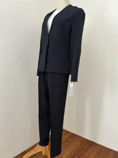 新品♪ネイビー　ストライプスーツセット　L〜LL パンツ　紺　入学式　フォーマル