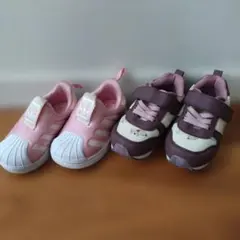 FITFOAM ピンク ブラウン スニーカー 2足セット