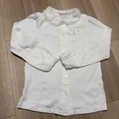 miki HOUSE フリル付き白シャツ 120