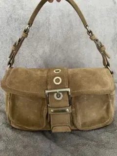 【こと様専用】PRADA スエード ショルダーバッグ ブラウン