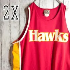 【NBA】アトランタ ホークス ゲームシャツ 2XL バスケット 刺繍 USA製