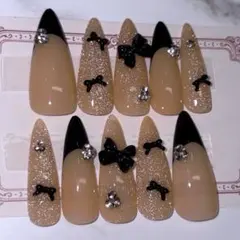 ネイルチップ 現品 量産型 地雷系 ゴテゴテ スナ系 ワンホン 韓国 平成女児