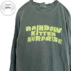 【ロンT祭り】Comfort Colors プリントロンT フェードグリーン古着