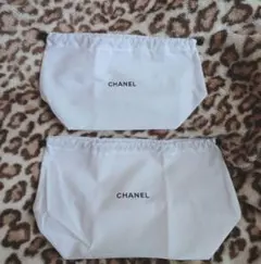 CHANEL ホワイトポーチ 2個セット