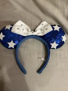 ディズニー 青スパンコール星柄カチューシャ