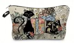 【新品】ポーチ　キャット柄　軽量