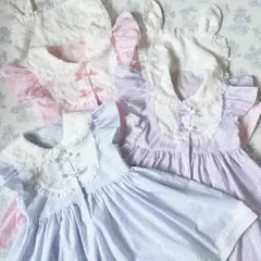 専用♡90cmピンクストライプセーラーワンピース