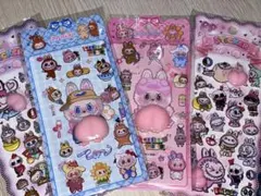 ポップステッカーセット 動物キャラクター　4枚セット