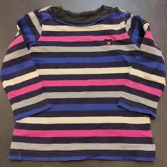 ストライプ柄 長袖Tシャツ 80cm