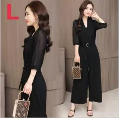 新品 オールインワン ワンピース 韓国スタイル 秋 冬 L