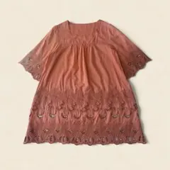 DAMA collection 刺繍 チュニック 半袖 S