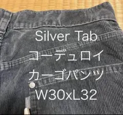 シルバータブ/コーデュロイ/カーゴ/ペインター/ブラック/バギー/W30xL32