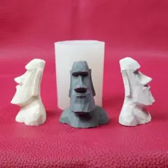 ハンドメイド シリコンモールド モアイ像 Lサイズ