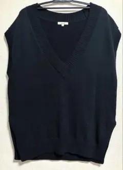 studio CLIP オーバーサイズ ベスト 黒　M