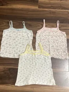 【西松屋】メッシュ花柄キャミソール肌着3枚セット 110