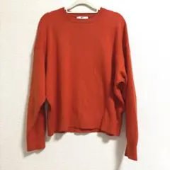 UNIQLO:C スムースコットンクルーネックセーター　オレンジ　XL