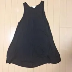 H&M BASIC ノースリーブ ミニワンピース/ チュニックブラック Sのサムネイル