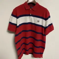 CHAPS チャップス 赤白ボーダー 半袖ポロシャツ XL