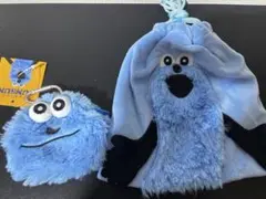 最安値パペットスンスン巾着ダイカットポーチ　カラビナ付２点セットサンキューマート