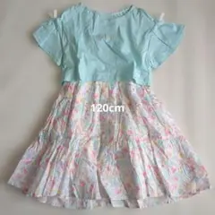 mezzo piano 半袖ワンピース 120cm 花柄切り替え　キッズ