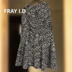 FRAY I.D ネイビー小花柄マーメイドスカート