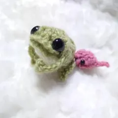 ◎スマート　ライムかえるとラズベリーおたまじゃくしのあみぐるみ