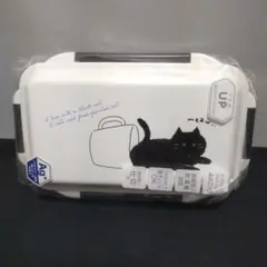 黒猫デザイン 弁当箱 4点ロック Ag+抗菌 新品