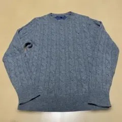 TOMMY HILFIGER ネイビー ケーブルニットセーター91のサムネイル