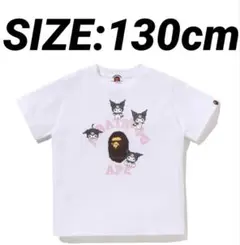 【 BAPE X KUROMI 】COLLEGE TEE 130cm WHITEのサムネイル