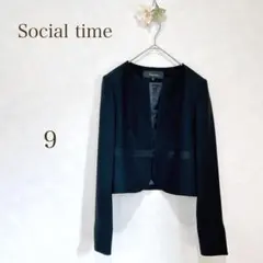 東京ソワール　ブラックフォーマル　ジャケット　サイズ9 Social time