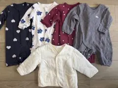 ベビー服 ロンパース カバーオール 4着+アウター1着セット