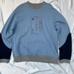 キルリモート　刺繍デザイン トレーナー 青