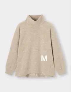 GU ブラッシュドリブハイネックプルオーバー　M