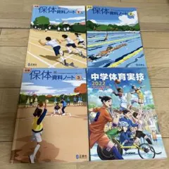 中学 保体資料ノート 1 2 3 中学体育実技 4冊セット　中学校教科書のサムネイル