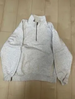 GU ヘビーウェイトスウェットハーフジッププルオーバー　ライトグレー　Sサイズ